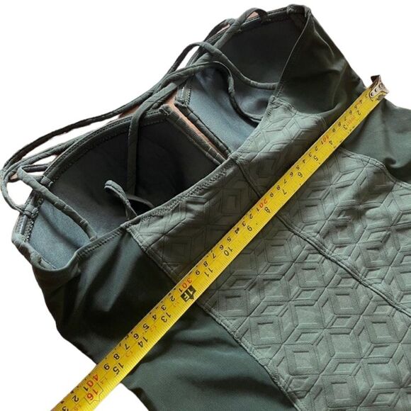 Robyn Lawley Swimsuit (Curves) Olive Green Jacquard Print Size 16 - Picture 7 of 10